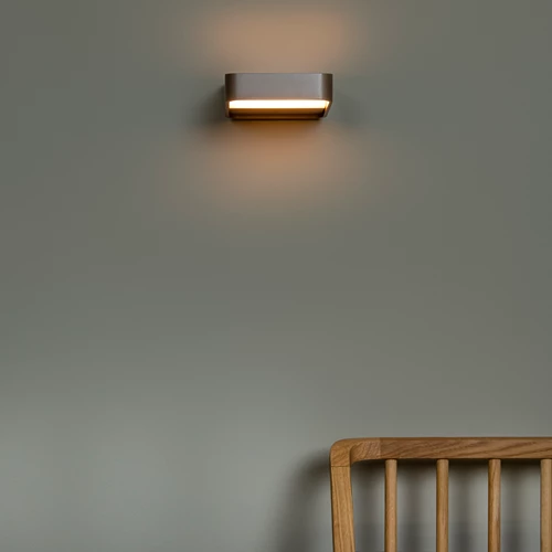 Lucide SILVI - Oplaadbare Wandlamp - Accu/Batterij - LED Dimb. - 1x3,7W 2700K - Koffie | Premium - sfeer 1